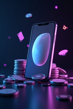Smartphone showing casino app